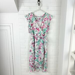 A New Day Floral Faux Wrap Dress Size XS
